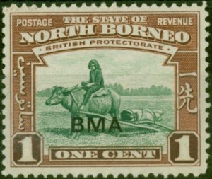 North Borneo 1945 1c Green & Red-Brown SG320 Fine MNH