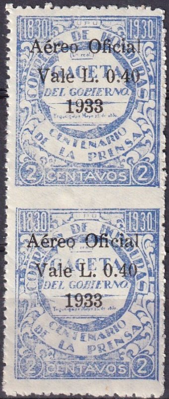 Honduras #296 Unused Imperf Between Error (Z3208)