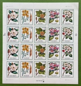 Scott 3193-3197 FLOWERING TREES Pane of 20 US 32¢ Stamps MNH 1998