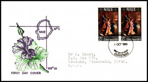 Niue 121 Christmas Typed FDC