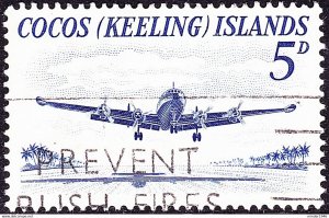 COCOS (KEELING) ISLANDS 1963 QEII 5d Ultramarine, Super Cancellation SG2 FU
