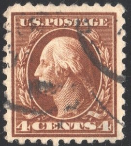 SC#465 4¢ Washington Single (1916) Used