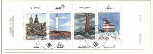Aland Sc 67a 1992 Lighthouses stamp booklet pane used