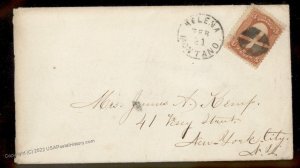 USA 1860s HELENA MONTANO Montana Territory Cover to New York 88540