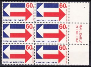 MOstamps - US #E23 Mint OG NH Mail Early in the Day Block of 6 - Lot # HS-R638