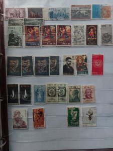 Ireland & Peru Off Paper Mix Lot of 235 Early Used Stamps XF/VF