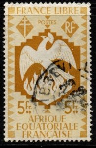 FRENCH EQUATORIAL AFRICA SG175 1941 5f FREE FRENCH ISSUE FINE USED