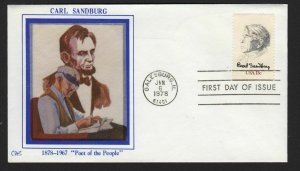 1978 Carl Sandburg Sc 1731 Western Silks 1st cachet