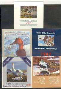 Canada - 5 diff Wildlife stamps (Catalog Value $85.00)