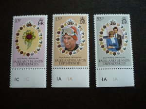 Stamps- Falkland Islands Depd.-Scott#1L59-1L61-Mint Never Hinged Set of 3 Stamps