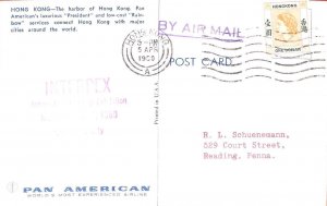 aa6777 - HONG KONG - POSTAL HISTORY -   POSTCARD to the USA - 1960