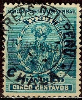 Peru; 1899: Sc. # 147: Used Single Stamp