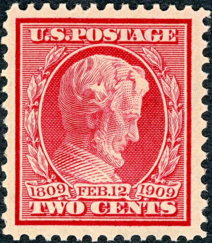 #367 – 1909 2c Lincoln, carmine, perf 12.  MNH OG. VF-XF