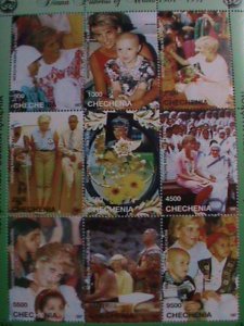 CHECHENIA STAMP 1997 -PRINCESS OF WALES- DINNA-MINT NOT HING STAMP SHEET