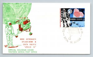 191 Samoa - APOLLO 15 - Splashdown Official Souvenir Cover - F5243