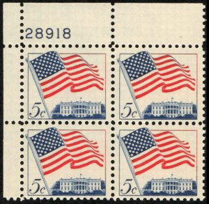 US #1208a U.S. FLAG MNH UL PLATE BLOCK #28918