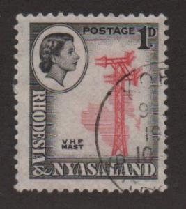 Rhodesia & Nyasaland 1959 - Scott 159 used- 1p, V.H.F. Mast 