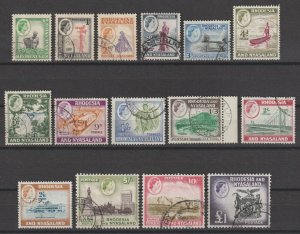 RHODESIA & NYASALAND 1959 SG 18/31 USED Cat £90