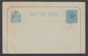 Western Australia H&G A3 used. 1903 2p blue on gray QV letter card, mute target