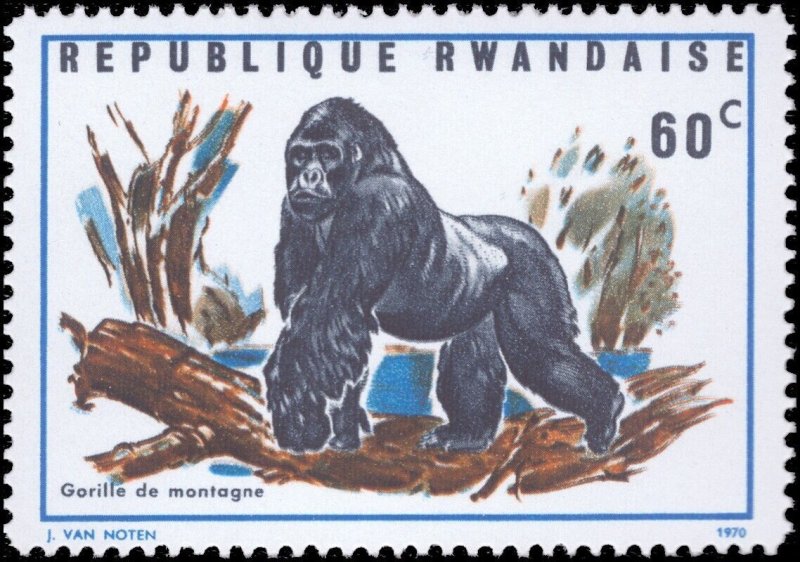 Rwanda 1970 Sc 359-366 Gorillas CV $13