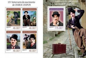 MOZ14112ab Mozambique 2014 Charlie Chaplin MNH SET **