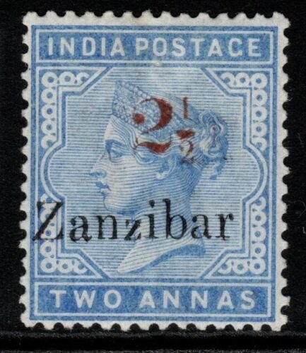 ZANZIBAR SG40 1895 2½ on 2a DULL BLUE MTD MINT 