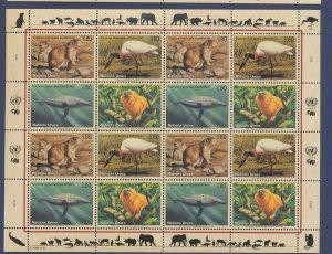 UN United Nations Geneva - Scott 246-249a - MNH S/S - Endangered Animals - 1994