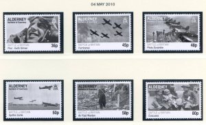 Alderney 2010 Battle Of Britain Set SGA388/A393 Unmounted Mint