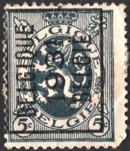 Belgium SC#201 5c Heraldic Lion: Precanceled 1931 (1929) Used