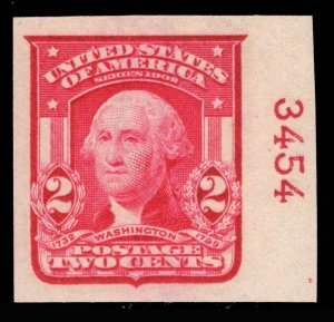 MOMEN: US STAMPS #320c PLATE SINGLE MINT OG NH XF-SUP LOT #87414*