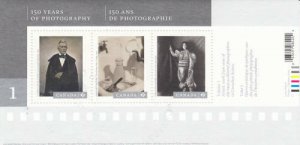 Canada 2013 150 Years of Photography Souvenir Sheet, #2626 Used