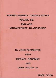 Barred Numeral Cancellations, by John Parmenter, Warwickshire to Yorkshire. NEW