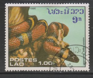 Laos 724 Snakes 1986