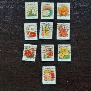 US SCott # 4754-4763; 10 used (46c) Vintage Seeds from 2013; F/VF centering; off