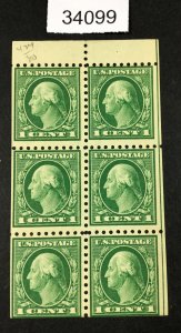 MOMEN: US STAMPS #424d MINT OG H  BOOKLET LOT #34099