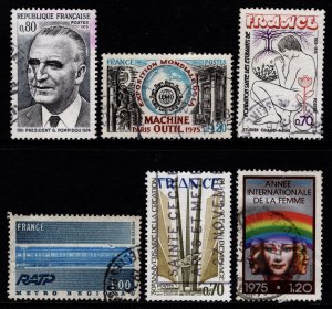 France 1975 various single stamp commemoratives [Used]