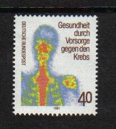 Germany  #1348  MNH  1981   cancer prevention