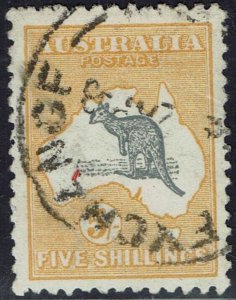 AUSTRALIA 1915 KANGAROO 5/- 2ND WMK USED 