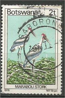 BOTSWANA, 1978, used 2t, Birds. Scott 199