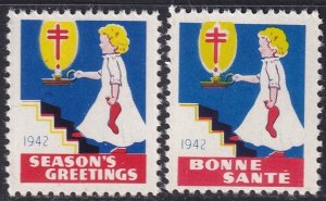 Canada 1942 Christmas seal set MNH**