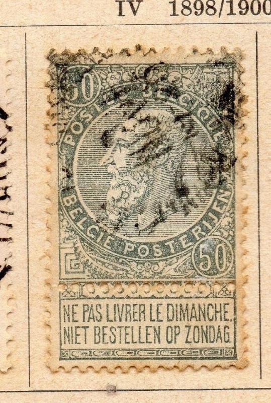 Belgium 1898-1900 Early Issue Fine Used 50c. 213945