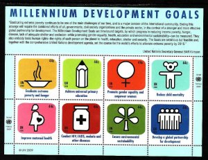 United Nations New York-Sc#995- id8-unused NH sheet-Millennium-Development Goals