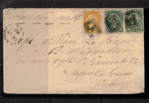 Canada #35i #36 Used On Rare Cover Tied By VF Strike Of EM Fancy Cancels