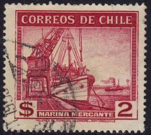 Chile - 1938 - Scott #207 - used - Mercantile Marine