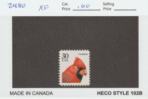 Scott# 2480 1991 30c Cardinal Issue XF MNH