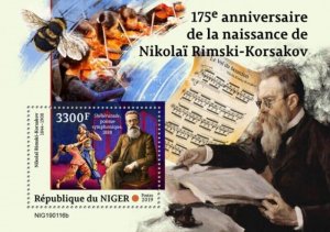 Niger - 2019 Nikolai Rimsky-Korsakov - Souvenir Sheet - NIG190116b