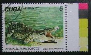 Cuba - 2543 - Prehistoric Fauna: Crocodylus rhombifer