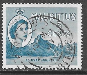 Mauritius 254: 5c Rempart Mountain, used, F-VF
