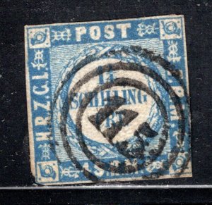 Schleswig-Holstein #15  Used 115 Eutin postmark, VF  CV $55.00  ...   5570039