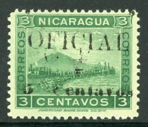 Nicaragua 1903 Oficial 5¢/3¢ MomotomboType G  Mint A734 ⭐☀⭐☀⭐